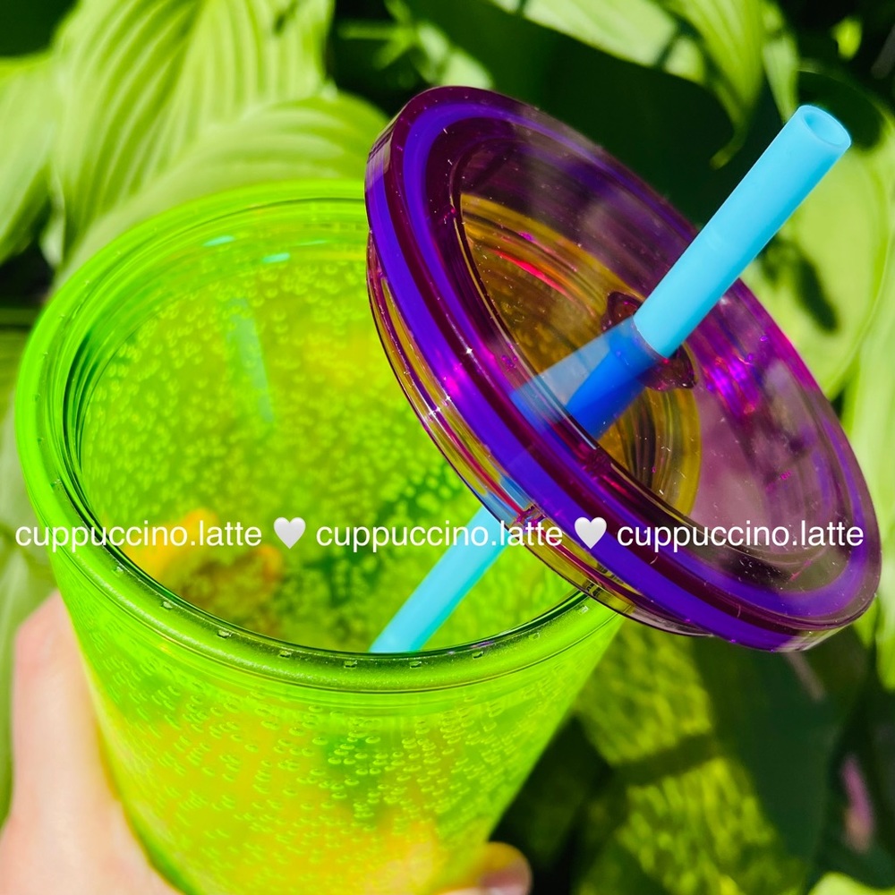 🫧LAST SET🫧Starbucks Summer 2023 Lime & Tangerine Bubbleseed Infused Tumblers - Picture 6 of 12